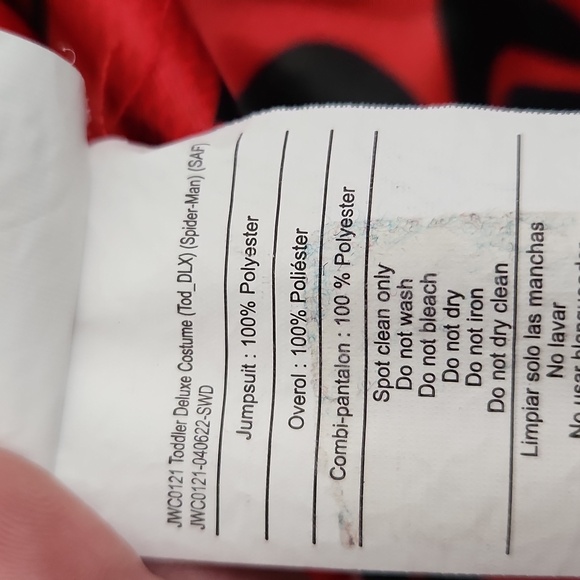 Spidey Marvel Cstume with Padding Toddler 4T - Picture 5 of 6